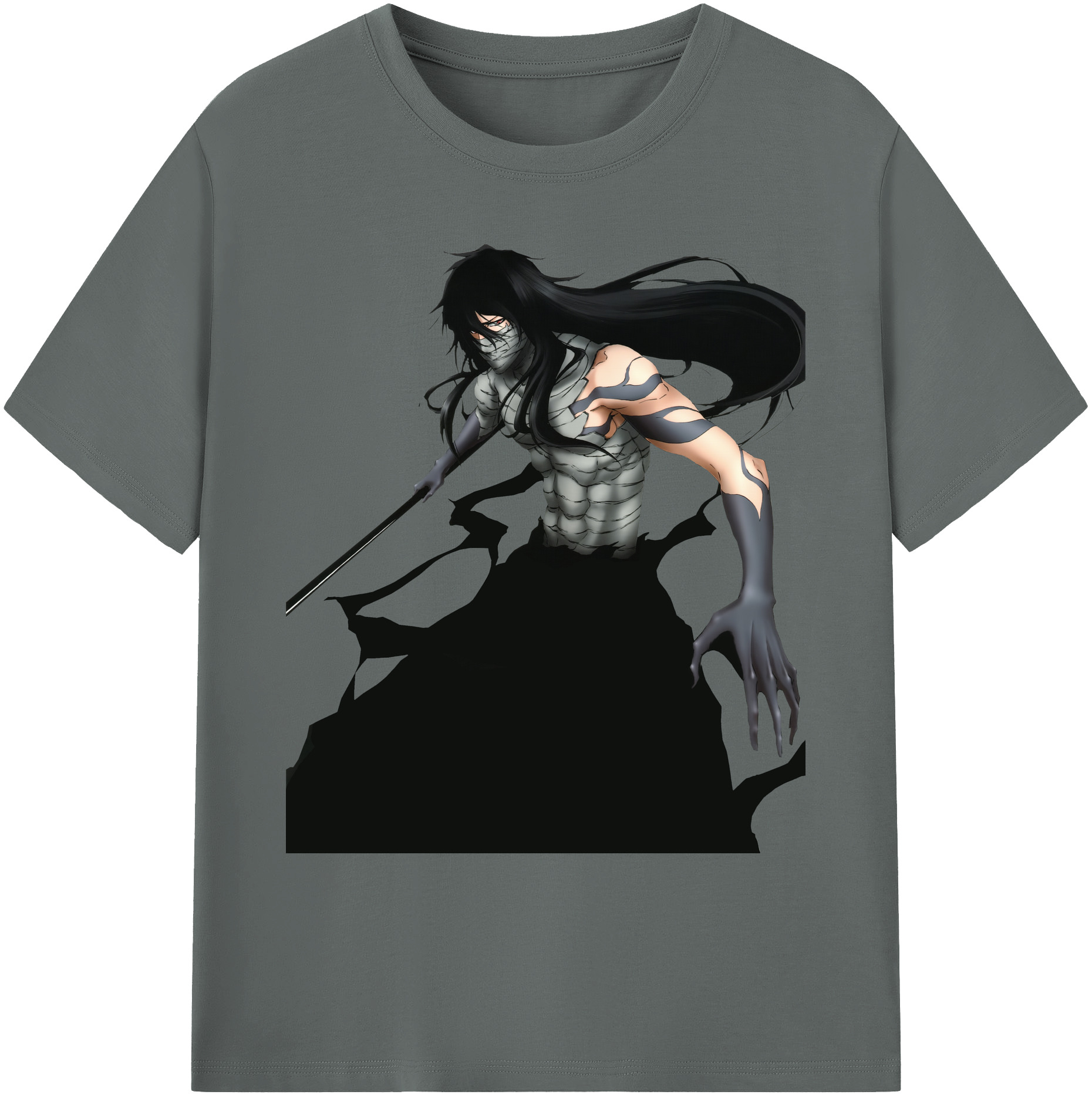 （画像用） ブリーチ 黒崎一護（くろさき いちご）BLEACH Kurosaki Ichigo 綿100％ メンズ半袖Tシャツ｜肌触りやわらか＆通気性